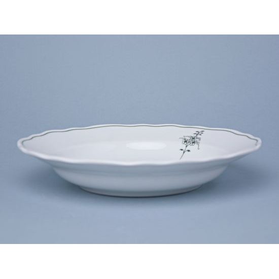 Talíř hluboký 24 cm, ECO zelený cibulák, originální z Dubí