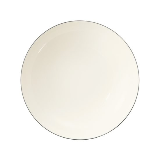 Talíř hluboký 21 cm, Savona fine diamond se šedou linkou, porcelán Seltmann