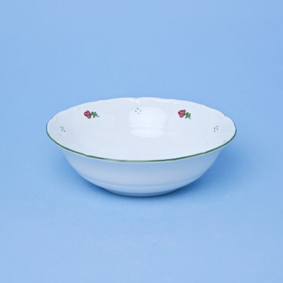 Miska 17 cm, Verona červený kvítek + zelená, G. Benedikt 1882