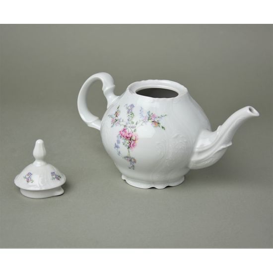 Tea pot 700 ml, Thun 1794 Carlsbad porcelain, BERNADOTTE climbing rose