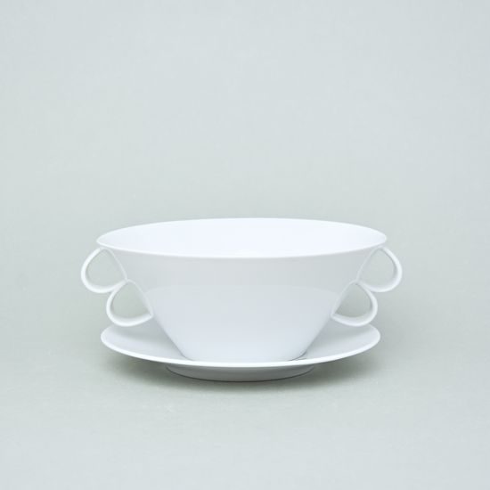 Bohemia White, Plate dessert 20 cm, Pelcl design, Cesky porcelan a.s.