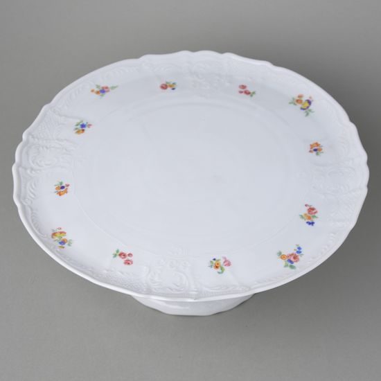 Cake plate 32 cm footed, Thun 1794 Carlsbad Porcelain, BERNADOTTE hazenka