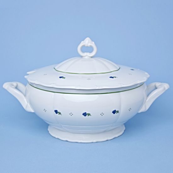 Mísa polévková 3 l, Verona modré kvítí + zelená, G. Benedikt 1882