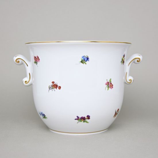 Flower pot with handles, without stand, d.19,0; h.15,8 cm, Hazenka, Cesky porcelan a.s.