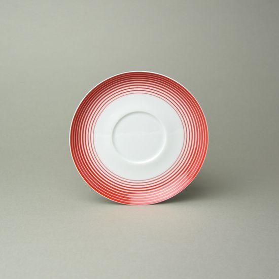 Sacuer 16 cm, Thun 1794, karlovarský porcelán, TOM 29954a0 red stripes