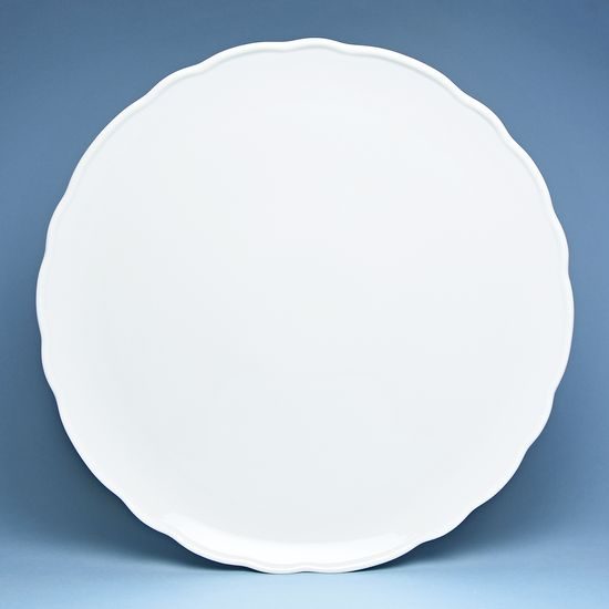 Cake Plate 31 cm, White Porcelain, Cesky porcelan a.s.