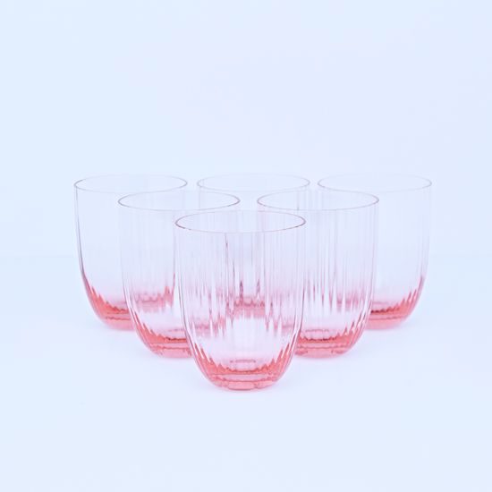 Crystal Glasses Tumbler 200 ml, Set of 6 pcs., Rosalin - Sponde, Kvetna 1794 Glassworks