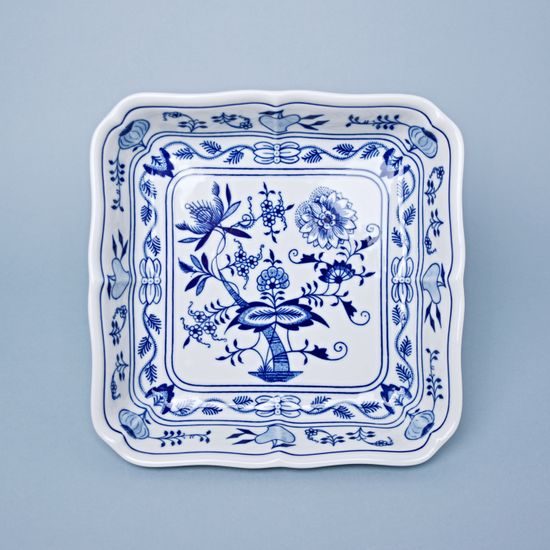 Salad dish square 24 cm, Original Blue Onion Pattern