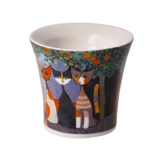 Egg Cups R. Wachtmeister - Tempi felici, 6,5 / 6,5 / 6 cm, Porcelain, Cats Goebel