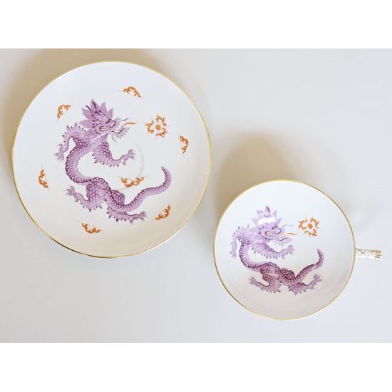 Šálek a podšálek - japonský drak, Míšeňský porcelán