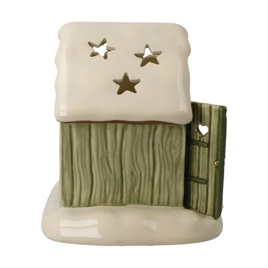 Lesní chajda v zimě se zajíčkem, 16 / 14 / 15,5 cm, kamenina, Goebel