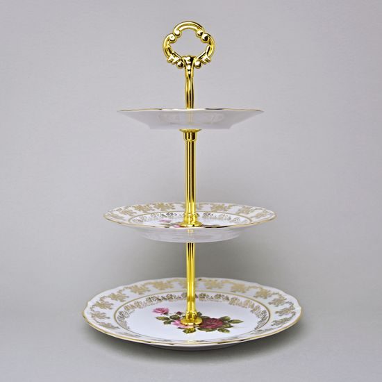 Etažer talířový 34 cm, Cecily, porcelán Carlsbad