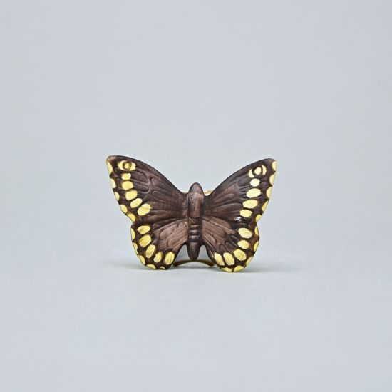 Great Banded Grayling Butterfly, 4 x 6 x 3 cm, Pastel, Porcelain Figures Duchcov