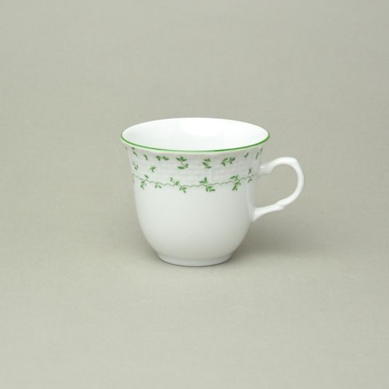 Cup tall 200 ml, Thun 1794, karlovarský porcelán, Natálie green flowers