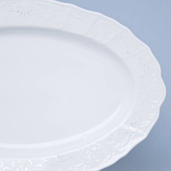 Frost no line: Oval dish 36 cm, Thun 1794 Carlsbad porcelain, BERNADOTTE