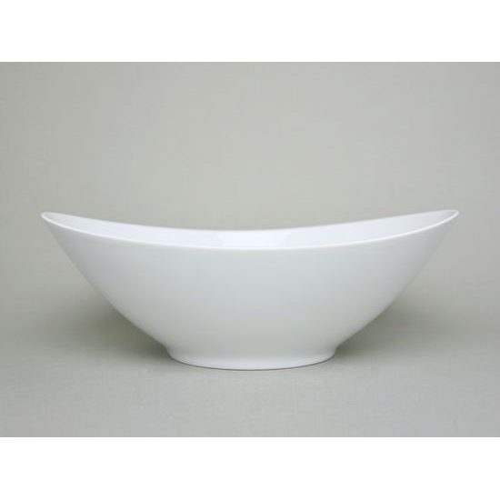 Bowl 27 cm, Thun 1794 Carlsbad porcelain, Loos white