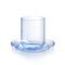 Cup 200 ml + saucer 120 mm DROP for flat white, Light Blue, Kvetna 1794 Glassworks