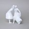 Milenci na skútru 14,5 x 12,5 x 16,5 cm, Bílá + Zlato, Porcelánové figurky Duchcov