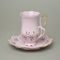 Cup 230 ml tall and saucer 16 cm for chocolate, Lenka 247p, Rose China Chodov