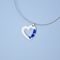 Necklace: Heart Onion Pattern / Flowers (White Heart), Porcelain Jewels Studio Mallys