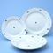 Plate set for 6 pers. 25,24,19, Verona blue flowers + green, G. Benedikt 1882