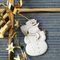 Christmas decoration Snowman 7,2 cm, biscuit china, Unterweissbacher Werkstätten für Porzellankunst