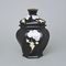 Dóza / Urna šestihran 20 x 14,5 x 13 cm , Černý fond + zlato, Porcelán Duchcov