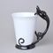 Mug Sphinx with a Cat, 400 ml, Black, Goldfinger porcelain