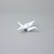 Origami - bird "from paper" - lucky porcelain figurine 8 x 7,5 x 2,5 cm, Český porcelán a.s.