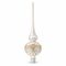 Christmas Glass Tree Topper, 27 cm, White Frost, Czech Glass christmas decorations