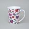 Mug Erin 12 cm 420 ml, Happy Hearts - Pink, Český porcelán a.s.