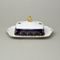 Butter dish for 250 g butter, Ofelie 677G, cobalt blue + gold rose, Stará Role Moritz Zdekauer