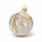 Christmas Tree Decoration Ball, 8 cm White Frost, Czech Glass christmas decorations