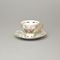 Cup 90 ml espresso footed + saucer 12 cm, The Three Graces, QueensCrown porcelain