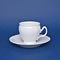 Coffee cup and saucer 220 ml / 16 cm, Thun 1794 Carlsbad porcelain, BERNADOTTE white