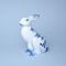 Hare sitting 17 cm, Original Blue Onion Pattern