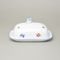 Máslenka hranatá velká - komplet dvoudílná 0,250 kg, házenka s modrou linkou, Český porcelán a.s.