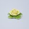 Rose on table - yellow 7 x 7,5 x 3,5 cm, Unterweissbacher porcelain