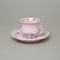 Cup 120 ml and saucer 14 cm coffee, Lenka 247p, Rose China Chodov