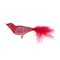 Christmas decoration bird, 10 cm, red, Czech decorations MIJA
