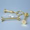 Stand fitting - steel 33 cm, gold colour