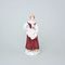 Dáma s květinou 7 x 8 x 19 cm, Purpur, Porcelánové figurky Duchcov
