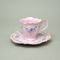 Cup 100 ml + saucer 14 cm, Adélka, decor Forget-me-not, Rose China Chodov