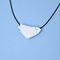 Necklace: Knot (Little Bird), black cable, Porcelain Jewels Studio Mallys