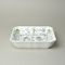 Bowl square 21 cm, Original green onion pattern
