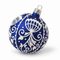 Onion Pattern Christmas Tree Decoration Ball, 8 cm BLUE, Czech Glass christmas decorations