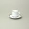 Cup 100 ml espresso + saucer 115 mm, Sabina, platinum rim, Leander Loučky