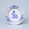 Embossed Plate – Prague Monuments (Blue, Random selection), 18 cm, Vilém Janoušek, Original Blue Onion Pattern
