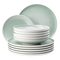 Plate set 12 pcs., Sento AURA home - MINT, Seltmann porcelain