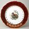 Dish round flat 32 cm (club plate), hunting - ruby, QueensCrown porcelain